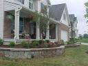 Side View of Belgard Celtic Retaining Wall and Landscaping